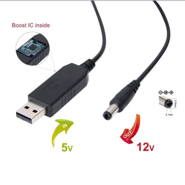 Power Bank Cable USB DC 5V To DC 9V 12V Step up Module Converter