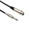 Alloy head double shielded 6mm turn  microphone cable mic cable