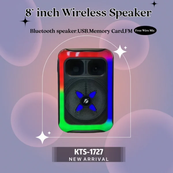 my-11134207-23010-lp9rcw1vxhmv5d.webp KTS 1727 20 cm Wireless Speaker Bluetooth Speaker USB Memory Card FM